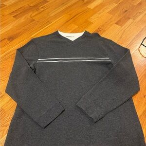 Men's Gray V-Neck Shirt